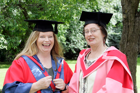 Poet nuala ní dhomhnaill and louise asmal, a founder of the irish anti-apartheid movement receive honorary degree from trinity college