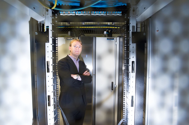 Dr Geoff Bradley, Senior IT Manager, IS Services in the Green Data Centre