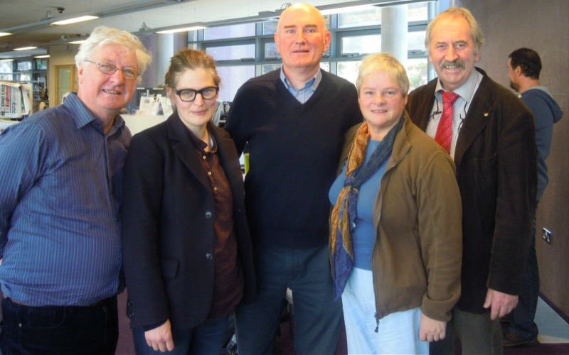Prof Ciaran Brady, Dr Anne Dolan, Dr Ciarán Wallace from Trinity College Dublin,  Fionnuala Hanrahan, County Librarian, Wexford County Council, Brian Matthews, Co-ordinator of the 'Irish Lives' discussion groups.