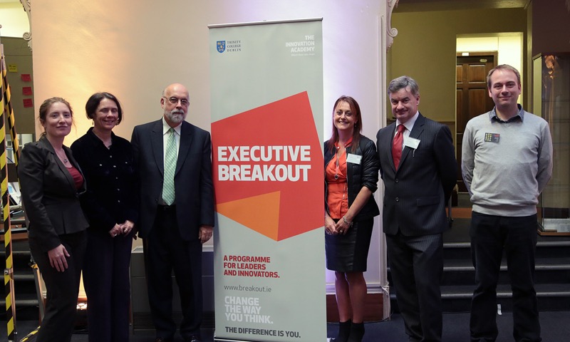 L-R:Ruth Kearney, Innovation Academy, Prof Aideen Long, Dean of Graduates Studies, Jim Stikeleather, Chief Innovation Officer and Executive Strategist- Dell Services, Louise Andrews, Dr. Barry McMahon and Dr. Dan Rogers Innovation Academy at Trinity