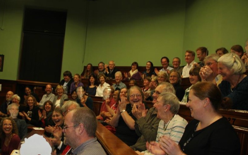 A packed audience gathered to celebrate the achievements of Professor Kelly at the symposium named after him.