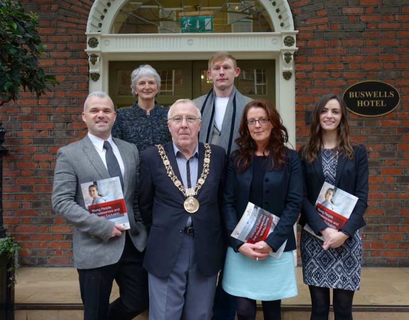 (Pictured at the launch (L-R): Andrew Murphy, Children’s Research Centre, Sylda Langford, former Director General of the Office of the Minister for Children and Youth Affairs; Christy Burke, Lord Mayor of Dublin; Jason, a research participant; Dr Paula Mayock and Sarah Parker, Children’s Research Centre.