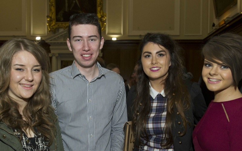 Pictured on the occasion of the awards were (L-R): Holly Mathews and Stephen Cunningham, Mountrath Community School, Co. Laois, Noelle Murphy, Borrisokane Community College, Co Tipperary and Bronagh Duff, Co Meath 