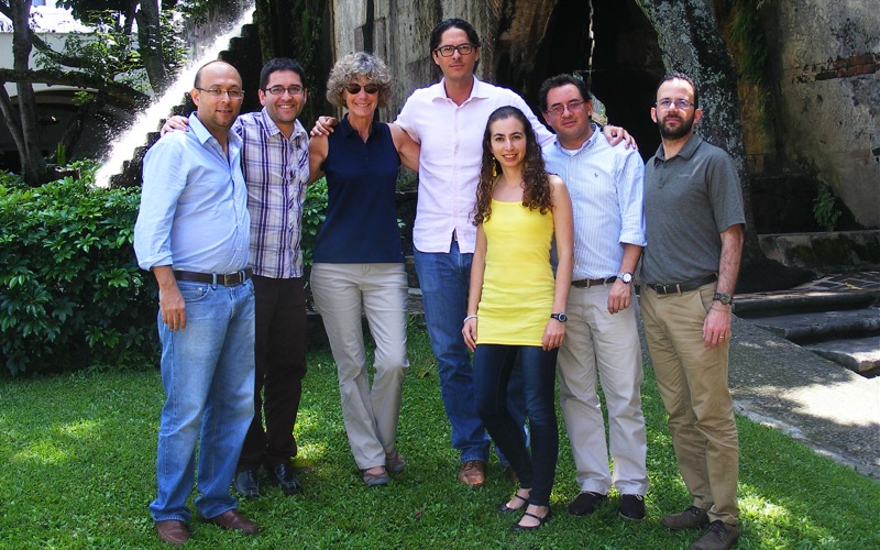 Members of the scientific committee of LACEEP (l-r): Juan Robalino, Rodrigo Arriagada, Nancy Olewiler, Francisco Alpizar, Claudia Aravena, Jorge Maldonado and Alejandro Lopes
