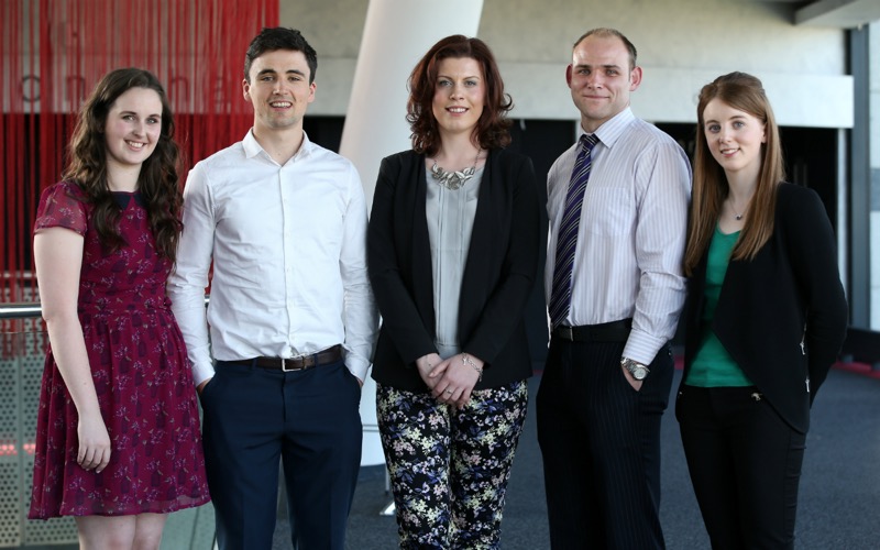 Alwynne McGeever, far right, is one of the top five postgraduate students in Ireland whose research is judged to be making an impact.