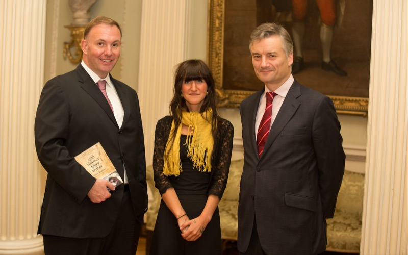 Pictured L-R: Peter Rooney,  Sara Baume & Trinity Provost