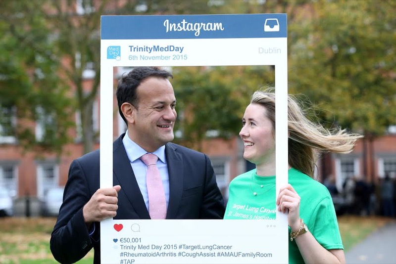 Minister for Health Leo Varadkar with Med Day Chairperson and 4th year Medical Student Eimear Duff at the Med Day launch