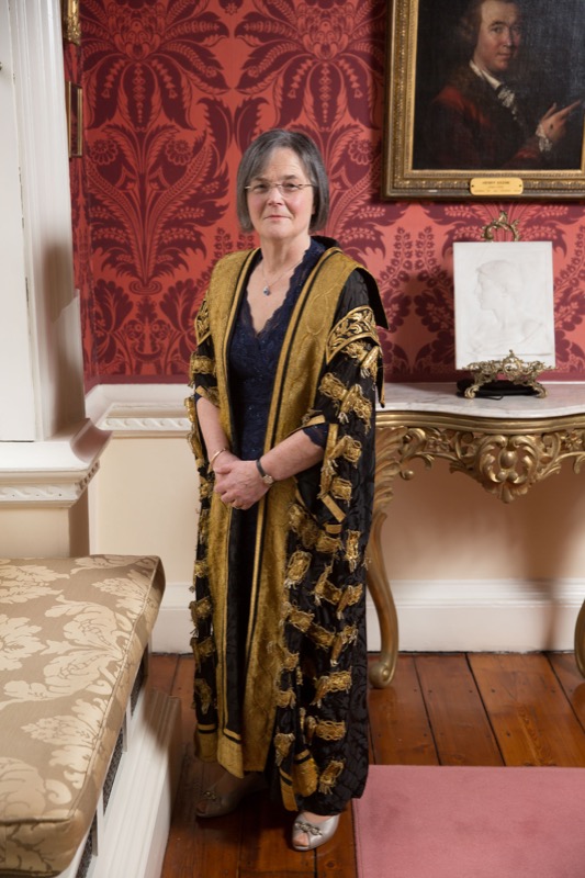 Pro-Chancellor, Professor Jane Grimson, photographed at her inauguration ceremony in the Provost’s House 