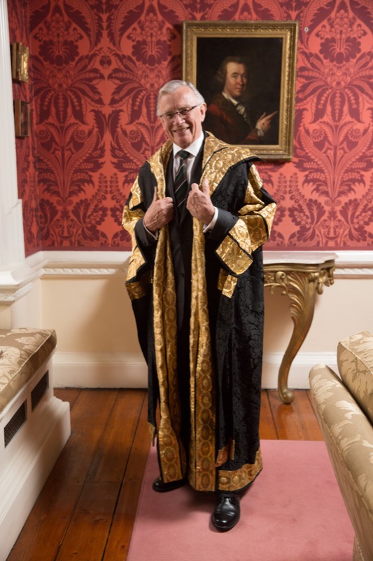 Pro-Chancellor, Professor David McConnell, photographed at his inauguration ceremony in the Provost’s House