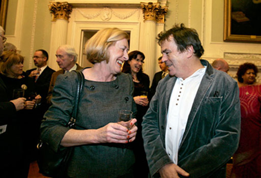 Editor of the irish times, geraldine kennedy and writer and director, neil jordan closing event of the amnesty and irish times evening readings held at tcd, celebrating the 60th anniversary of the universal declaration of human rights 