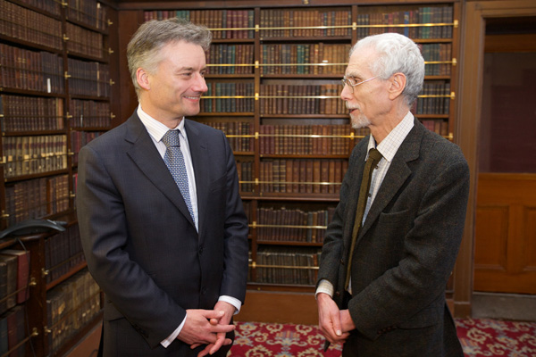 : Trinity Provost, Dr Patrick Prendergast, and Professor David Berman, Fellow Emeritus at the Department of Philosophy