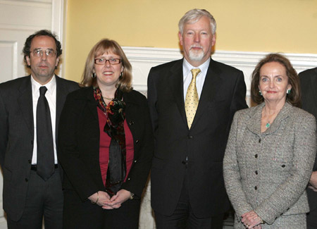 Prof Feingold, TCD Prof Jane Ohlmeyer, Dr Loretta Glucksman, Provost, Dr John Hegarty.