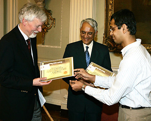 Provost, dr john hegarty, indian ambassador to ireland, his excellency, p.s radghavan. founding member  of the society,  shyam s. sathyanarayana